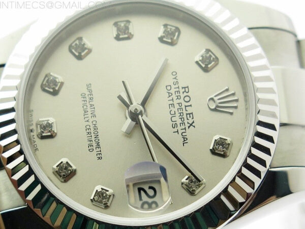 Datejust 31mm 278273 SS BP Best Edition Silver Crystals Markers Dial on Oyster Bracelet – Bild 4