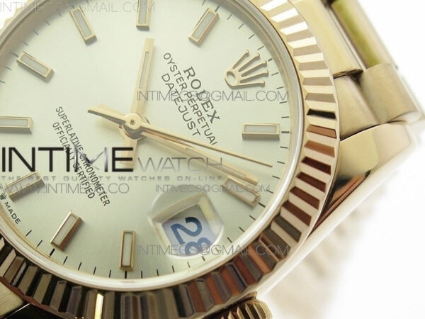 Datejust 31mm 278275 RG BP Best Edition Silver Sticks Markers Dial on RG President Bracelet – Bild 5