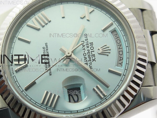Day Date 40mm SS BP 1:1 Best Edition Silver Roman Dial on SS Bracelet A2836 – Bild 4