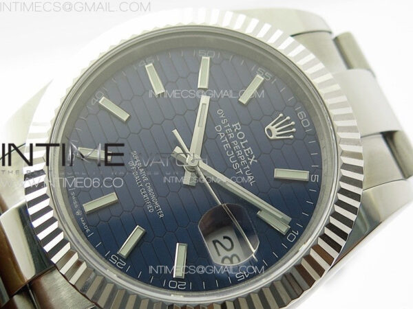 DateJust 41 126334 SS GMF 1:1 Best Edition Blue Fluted Dial on Oyster Bracelet – Bild 4