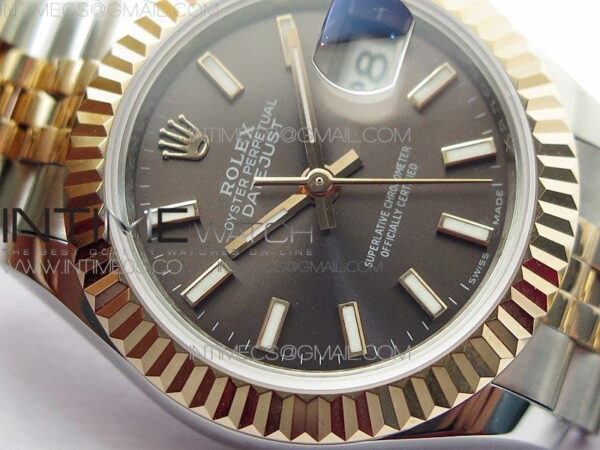 Datejust 28mm 279173 SS/RG BP Best Edition Gray Stick Markers Dial on SS/RG Jubilee Bracelet ETA2671 – Bild 4