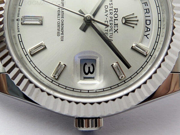 Day Date 40mm 228239 Gain Weight SS/tungsten APSF 1:1 Best Edition Silver Dial T Crystals Markers on SS President Bracelet A2836 – Bild 5