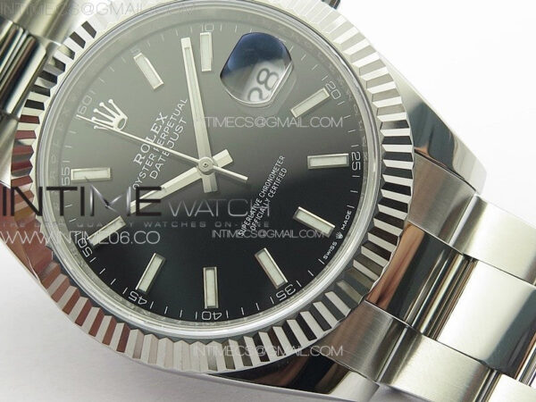 DateJust 41 126334 NTF 1:1 Best Edition 904L Steel Black Stick Dial on Oyster Bracelet VR3235 – Bild 5