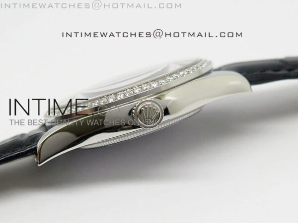 Cellini Date BP Maker SS Diam Bezel Black Dial on Black Leather Strap – Bild 5
