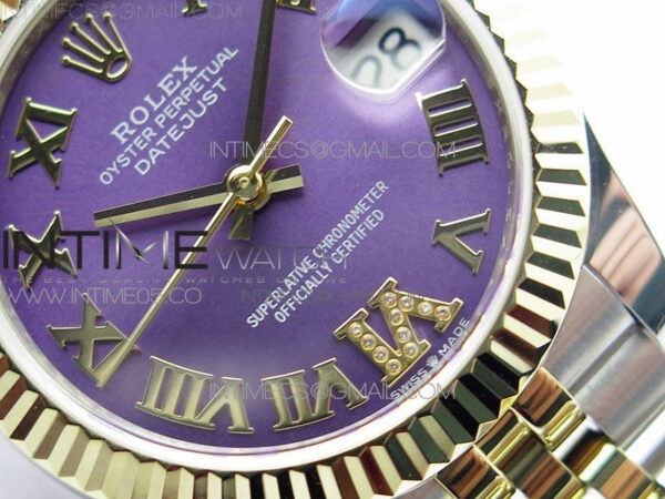 Datejust 31mm 278273 SS/YG BP Best Edition Purple Roman Markers Dial on SS/YG Jubilee Bracelet – Bild 5