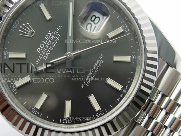 DateJust 41 126334 Clean 1:1 Best Edition 904L Steel Gray Stick Dial on Jubilee Bracelet VR3235 – Bild 5