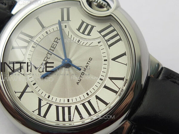 Ballon Bleu 36mm SS K3F 1:1 Best Edition White Textured Dial on Black Leather Strap A076 – Bild 5