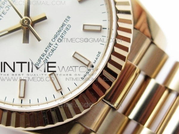 Datejust 31mm 278275 RG BP Best Edition White Sticks Markers Dial on RG President Bracelet – Bild 5