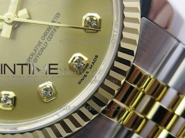 DateJust 36 SS/YG 116233 ARF 1:1 Best Edition 904L Steel Gold Dial Diamonds Markers on Jubilee Bracelet SH3135 V2 – Bild 5