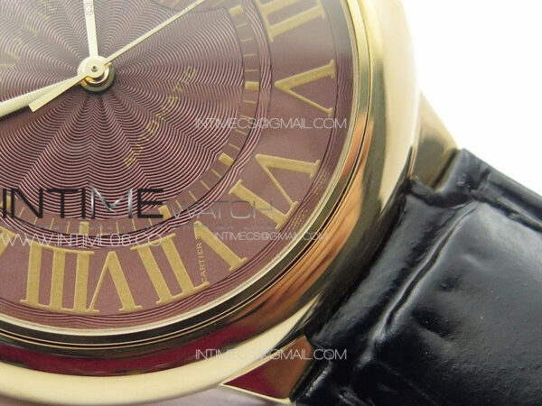 Ballon Bleu 42mm RG K3F 1:1 Best Edition Brown Texture Dial on Brown Leather Strap A2824 – Bild 5