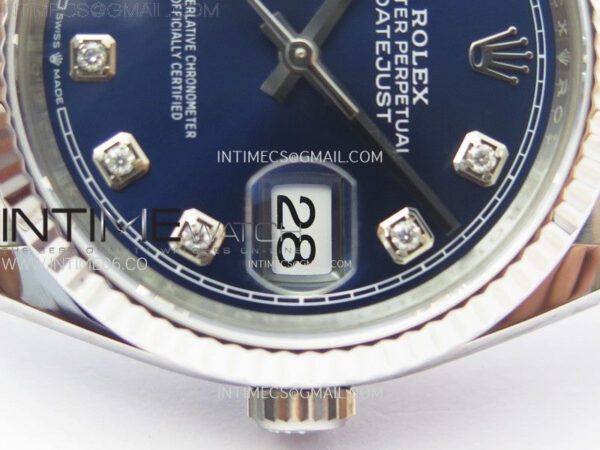 DateJust 36 SS 126234 VSF 1:1 Best Edition 904L Steel Blue Dial Diamonds Markers on Jubilee Bracelet VS3235 – Bild 4