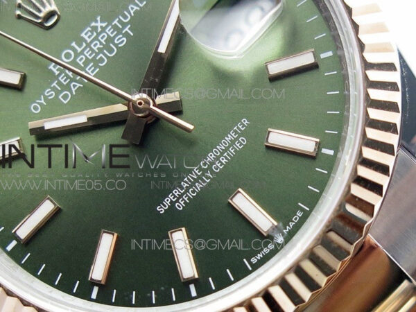 Datejust 36mm 116231 SS/RG BP 1:1 Best Edition Green Dial Stick Markers On SS/RG Oyster Bracelet A2824 – Bild 5
