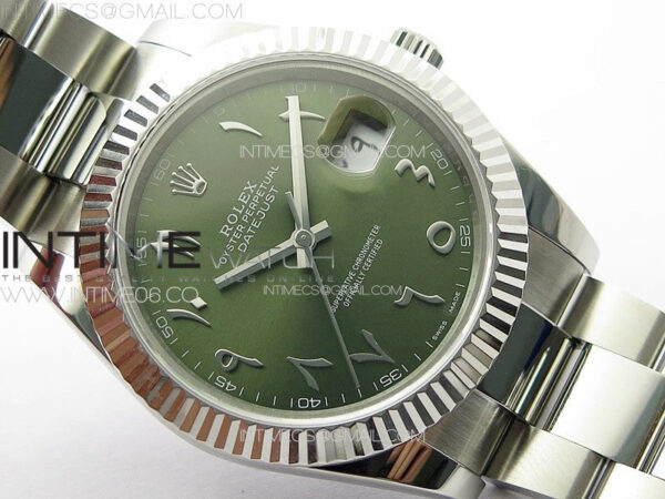 DateJust 41 126334 SS GMF 1:1 Best Edition Green Dial Arabic Markers on Oyster Bracelet – Bild 5