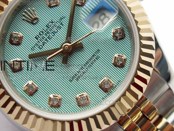 Datejust 28mm 279173 SS/RG BP Best Edition Blue Texture Dial on SS/RG Jubilee Bracelet ETA2671 – Bild 5