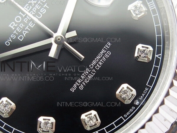 DateJust 41 126334 SS BP 1:1 Best Edition New Version Black Crystal Markers Dial on Jubilee Bracelet – Bild 6