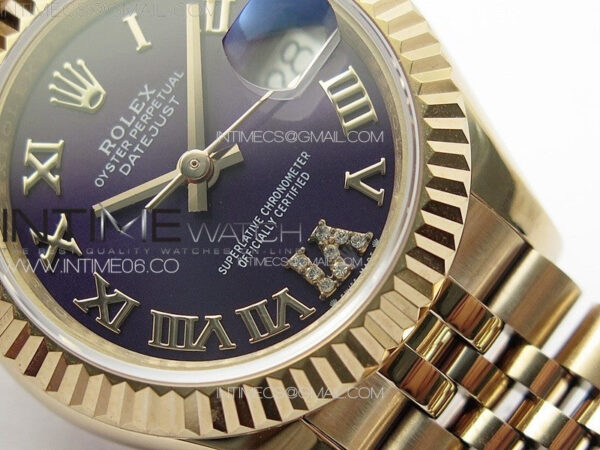 Datejust 28mm 279179 RG APSF Best Edition Blue Dial Roman Markers on SS Jubilee Bracelet NH05 – Bild 5