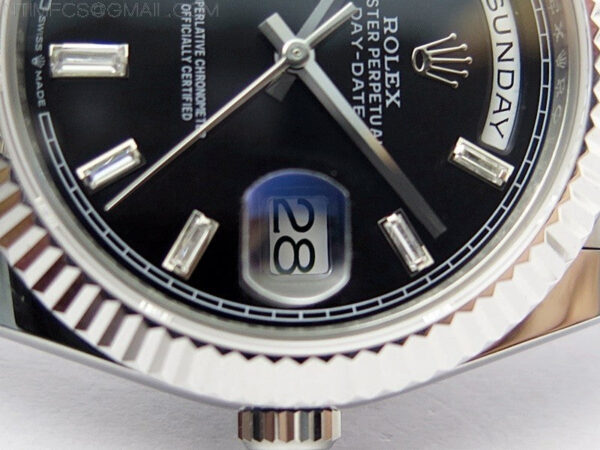 Day Date 40mm 228239 Gain Weight SS/tungsten APSF 1:1 Best Edition Black Dial T Crystals Markers on SS President Bracelet A2836 – Bild 5