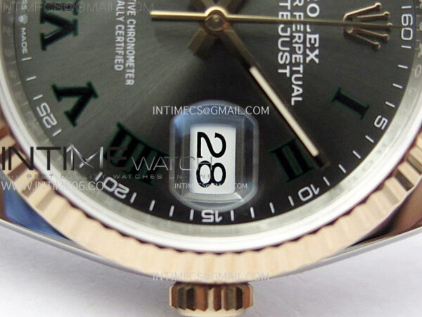 DateJust 36 SS 126231 904L SS/RG VSF 1:1 Best Edition Gray Dial Roman Markers on Jubilee Bracelet VS3235 – Bild 5