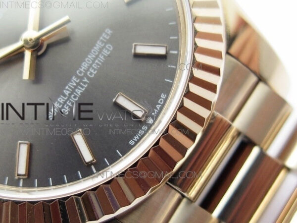 Datejust 31mm 278275 RG BP Best Edition Gray Stick Markers Dial on RG President Bracelet – Bild 5