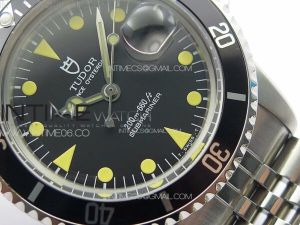 Vintage Submariner 1680 SS B12 Best Edition Black Dial on Jubilee Bracelet A2836 (Style1) – Bild 4