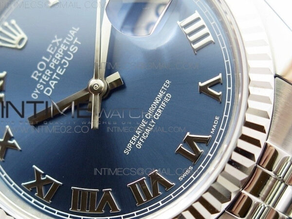 DateJust 36 SS 116234 ARF 1:1 Best Edition Blue dial Roman Markers on SS Jubilee Bracelet SA3135 – Bild 5