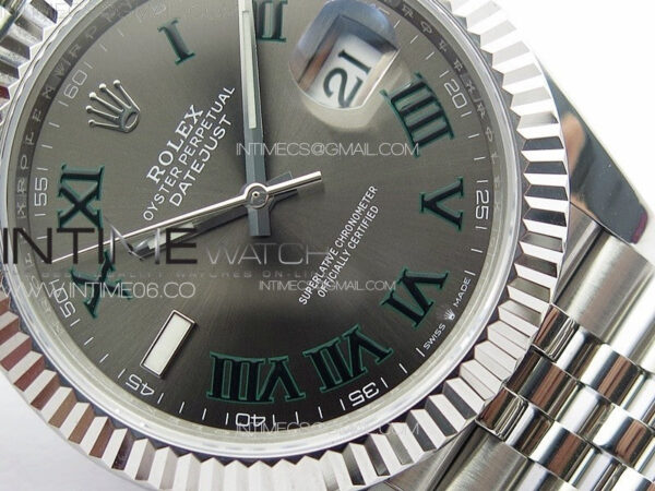 DateJust 41 126334 ZF 1:1 Best Edition 904L Steel Gray Dial Roman Marker on Jubilee Bracelet A2824 (Free Key Ring) – Bild 5
