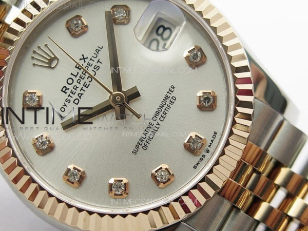 DateJust 31mm 178271 SS/RG APSF Best Edition Silver Dial Crystal Markers on Jubilee Bracelet A2824 – Bild 4
