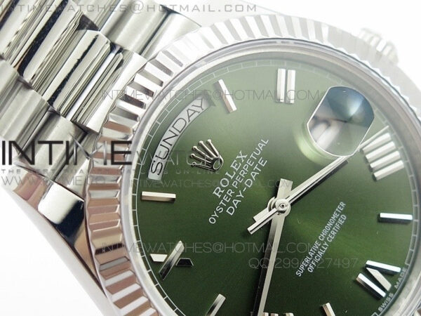 DayDate 40mm BP Best 228239 SS Green dial Roman on SS Bracelet – Bild 5