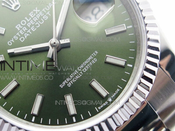 Datejust 36mm 116231 SS BP 1:1 Best Edition Green Dial Stick Markers On SS Oyster Bracelet A2824 – Bild 6