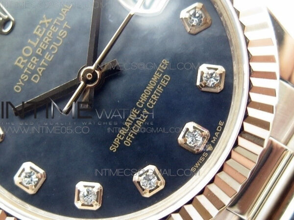 Datejust 31mm 278275 RG BP Best Edition MOP Black Crystal Markers Dial on RG President Bracelet – Bild 6