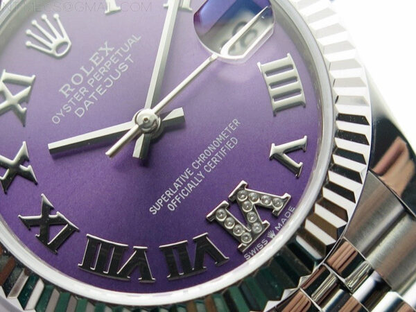 Datejust 31mm 278271 SS BP Best Edition Purple Roman Markers Dial on Jubilee Bracelet – Bild 5