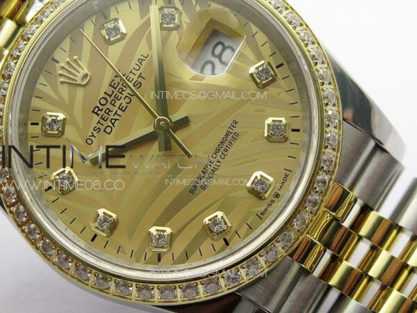 DateJust 36 SS/YG 126234 Diamonds Bezel JDF 1:1 Best Edition New YG Dial on Jubilee SS/YG Bracelet – Bild 5