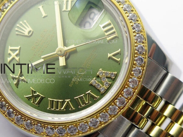 Datejust 28mm 279179 SS/YG APSF Best Edition Green Dial Roman Markers on SS/YG Jubilee Bracelet NH05 – Bild 5