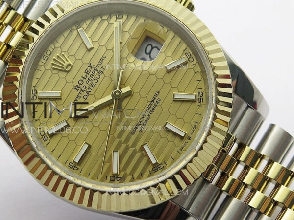 DateJust 41 126334 SS/YG GMF 1:1 Best Edition Gold Fluted Dial on SS/YG Jubilee Bracelet – Bild 5