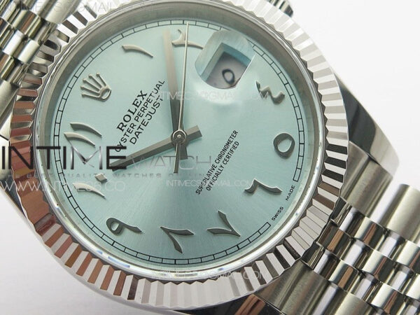 DateJust 41 126334 SS GMF 1:1 Best Edition Ice Blue Dial Arabic Markers on Jubilee Bracelet – Bild 5