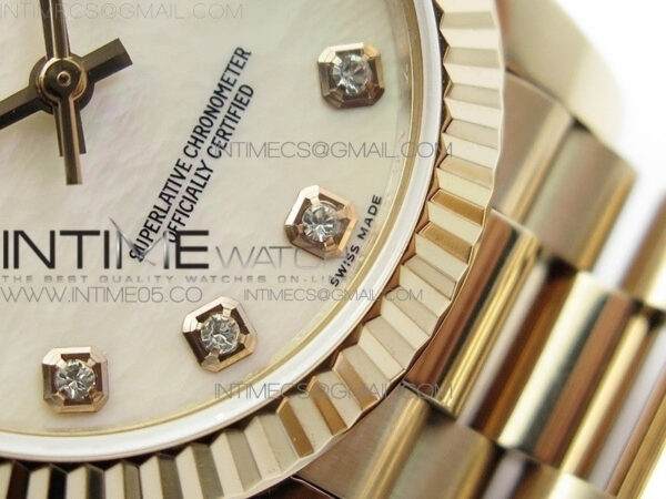 Datejust 31mm 278275 RG BP Best Edition White MOP Crystal Markers Dial on RG President Bracelet – Bild 5