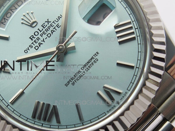 Day Date 40mm SS BP 1:1 Best Edition Silver Roman Dial on SS Bracelet A2836 – Bild 5