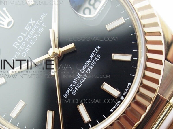 Datejust 31mm 278275 RG BP Best Edition Black Sticks Markers Dial on RG President Bracelet – Bild 6