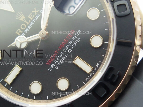 Yacht-Master 116655 40mm 904L RG VSF 1:1 Best Edition Black Dial on Oysterflex Rubber Strap VS3135 – Bild 5
