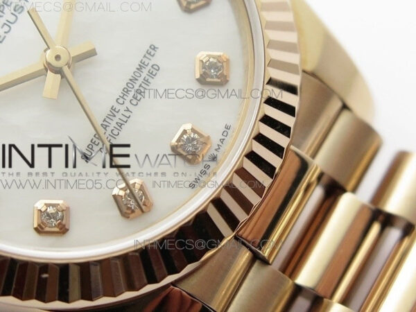 Datejust 31mm 278275 RG BP Best Edition White Crystal Markers Dial on RG President Bracelet – Bild 5