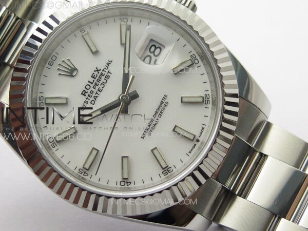 DateJust 41 126334 NTF 1:1 Best Edition 904L Steel White Stick Dial on Oyster Bracelet VR3235 – Bild 5