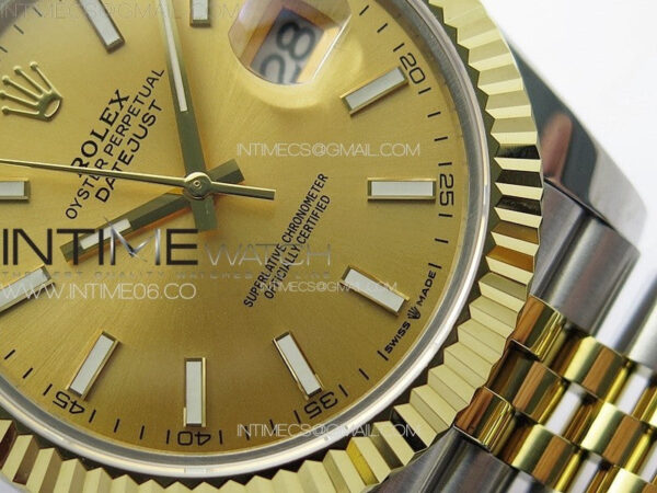 DateJust 41MM 126334 SS/YG APSF 1:1 Best Edition Gold Dial Sticks Markers on SS Jubilee Bracelet SA3235 – Bild 5
