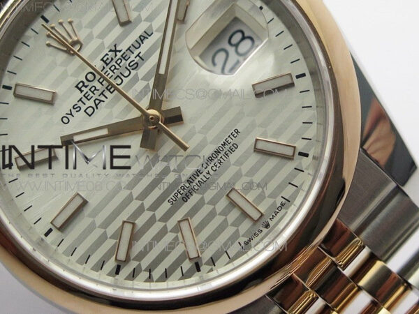 DateJust 36 SS/RG 126201 BP 1:1 Best Edition Silver Dial on Jubilee Bracelet – Bild 5