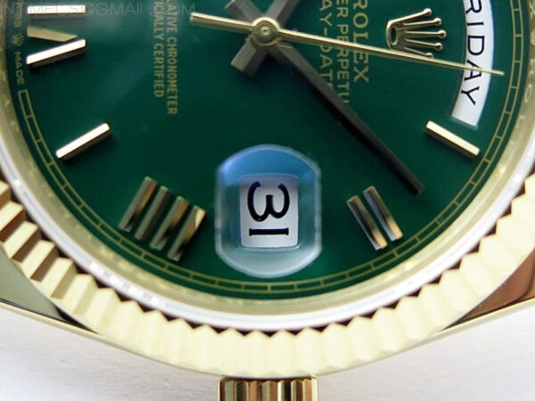 Day Date 40mm 228238 Gain Weight YG/tungsten APSF 1:1 Best Edition Green Dial Roman Markers on YG President Bracelet A2836 – Bild 6