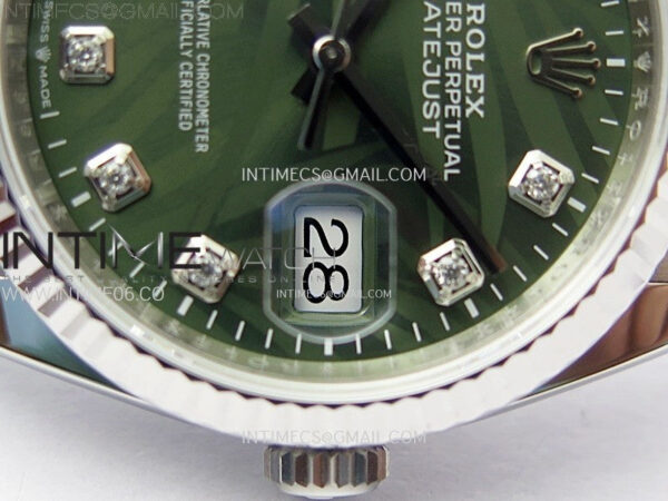DateJust 36 SS 126234 VSF 1:1 Best Edition 904L Steel Green Leaf Dial Diamonds Markers on Jubilee Bracelet VS3235 – Bild 5