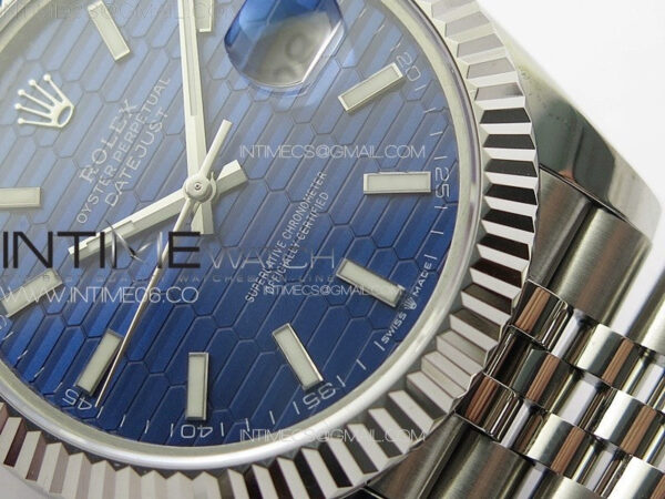 DateJust 41MM 126334 SS APSF 1:1 Best Edition Blue Fluted Dial on SS Jubilee Bracelet SA3235 – Bild 5