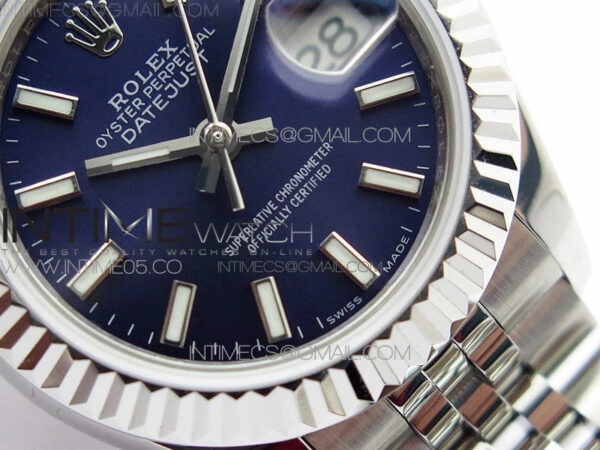 Datejust 28mm 279174 SS BP Best Edition Blue Sticks Markers Dial on SS Jubilee Bracelet ETA2671 – Bild 5