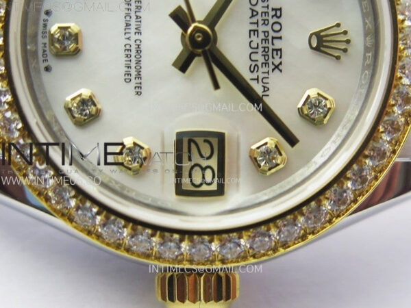 Datejust 28mm 279173 Crystals Bezel SS/YG APSF Best Edition Green Dial Crystals Markers on Jubilee Bracelet NH05 – Bild 5