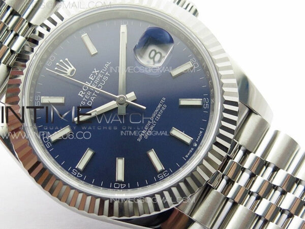 DateJust 41 126334 NTF 1:1 Best Edition 904L Steel Blue Stick Dial on Jubilee Bracelet VR3235 – Bild 5