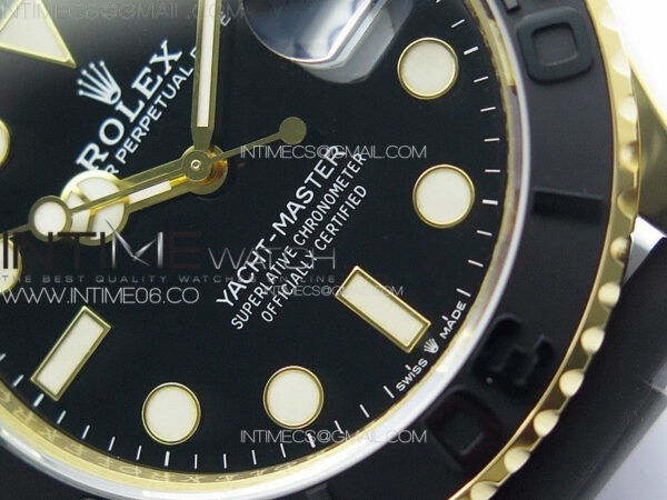 Yacht-Master 126658 YG VSF 1:1 Best Edition Black Ceramic Bezel on Oysterflex Strap VS3235 – Bild 4